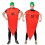 Halloween Couple's Red Chilli Jumpsuit with Hat Spoof Stage Role Party Jumpsuits 9