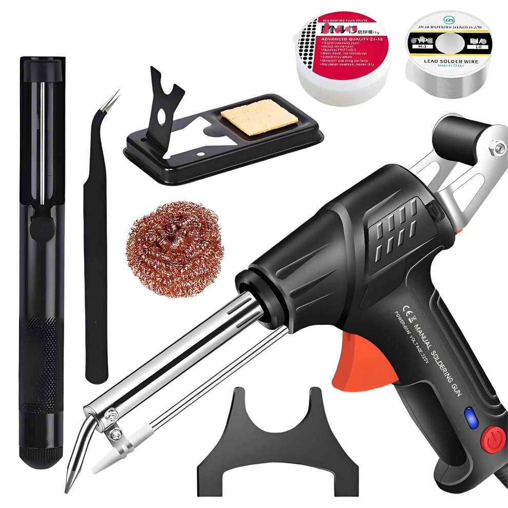 Soldering Iron Kit 60W 110V With Solder Wires Desoldering Pump Tweezers And Multi-Function Tool For Electronics Repair 6482260698830