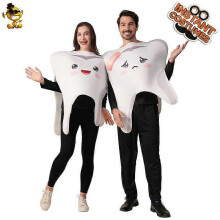 Halloween Adult Men And Women Couple Teeth Party Jumpsuits Costume