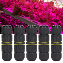 5 pezzi di connettore EW-M16-3P a 3 conduttori IP68 7-10 mm Nero