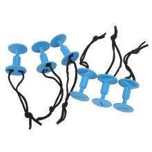 6 Stück Surfbrett-Leash-Beinband mit Nylon-Kunststoff-Leash-Plug, Surfbrett-Zubehör, Blau