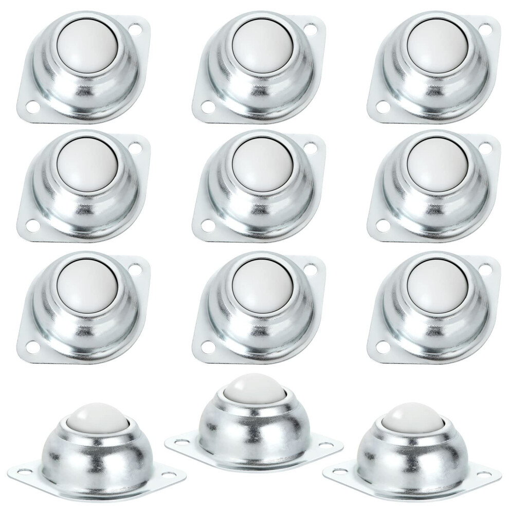 1" Ball Bearing Rollers 12Pcs Nylon Silenced 360 Universal Wheel Transfer Bearings For Roller Stand And Equipment Systems 6493810706547