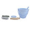 Ensemble de jouets de plage en silicone bleu - seau, pelle 3