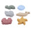 Ensemble de jouets de plage en silicone bleu - seau, pelle 13