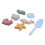 Ensemble de jouets de plage en silicone bleu - seau, pelle 7