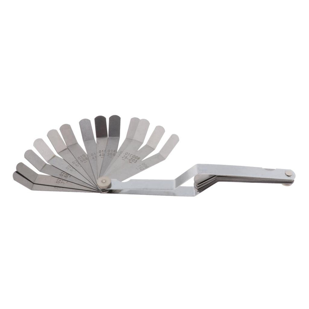 26 Offset Bent Feeler Gauge Metric Inch Measurements With 26 Blades For Precision Thickness Testing 6947110209029