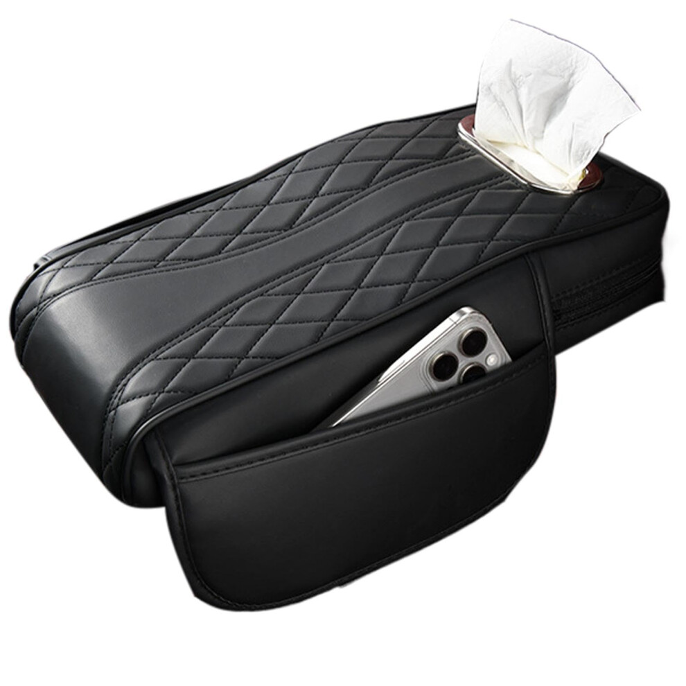 Multi-Functional Car Armrest Box Tissue Holder Waterproof Cushion Pad For Center Console Compatible With Most Vehicles 6493810706608