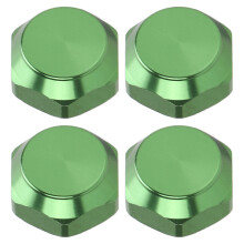 4 Stück 17mm Sechskant-Radmuttern aus Aluminiumlegierung Staubschutzkappen für 1/8 RC-Auto Upgrade-Zubehör Grün