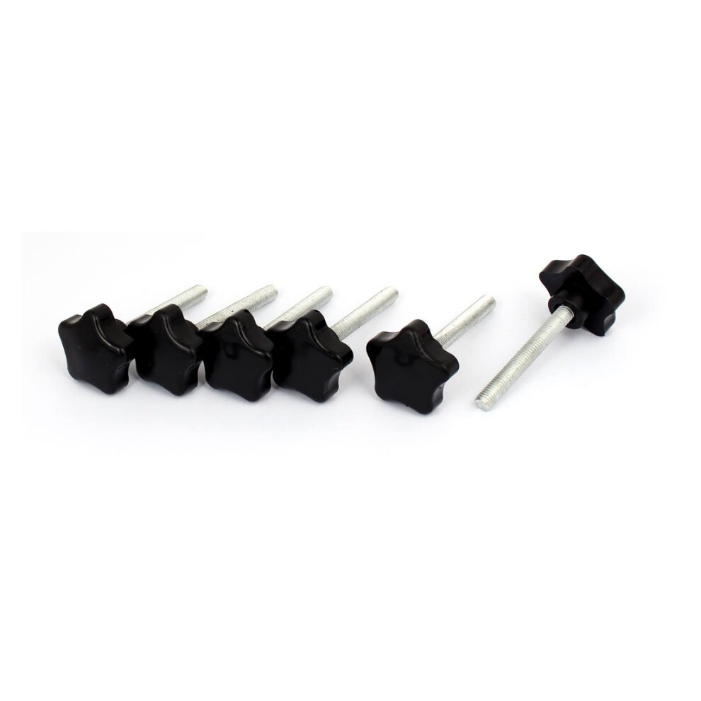 M8 x 60mm Plastic Star Head Screw Bolt Clamping Knob Grip Black 6 Pack for Secure Fastening-image-OPC-PJNYXF8-NEW