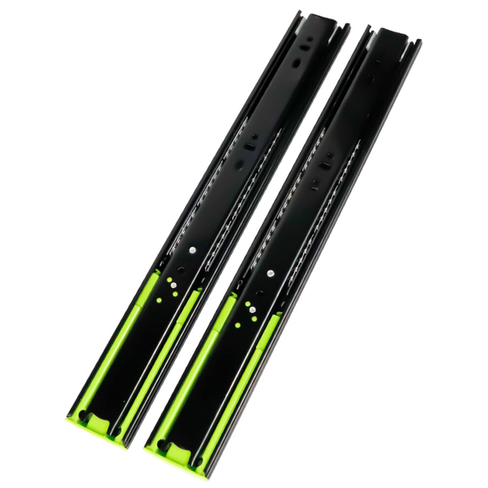 Drawer Rail Cold-Rolled Steel Three-Section Silent Slide Rail With Damping Buffer 40Cm Modern Track System 6276012513959