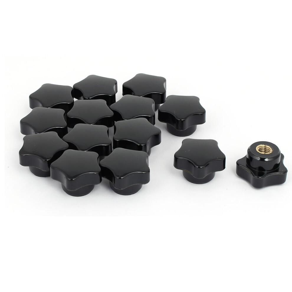 M8 Female Thread Plastic Star Head Clamping Knobs 30Mm Diameter Grip 14Pcs For Easy Assembly 6947110209456