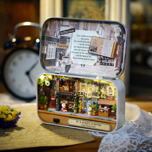 DIY Miniature Handmade Box Dollhouse Good Old Time 2