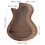 Hucha con forma de guitarra, madera maciza, color madera 12