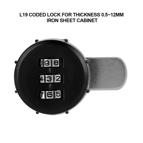 3 Digit Code Combination Cam Cabinet Zinc Alloy