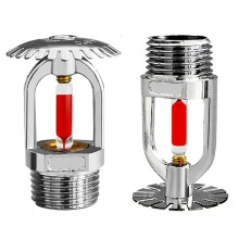 2 PCS Brass Chrome Plated Fire Sprinkler Head 3/4 Inch DN20 68 Automatic Upright Type Temperature Trigger