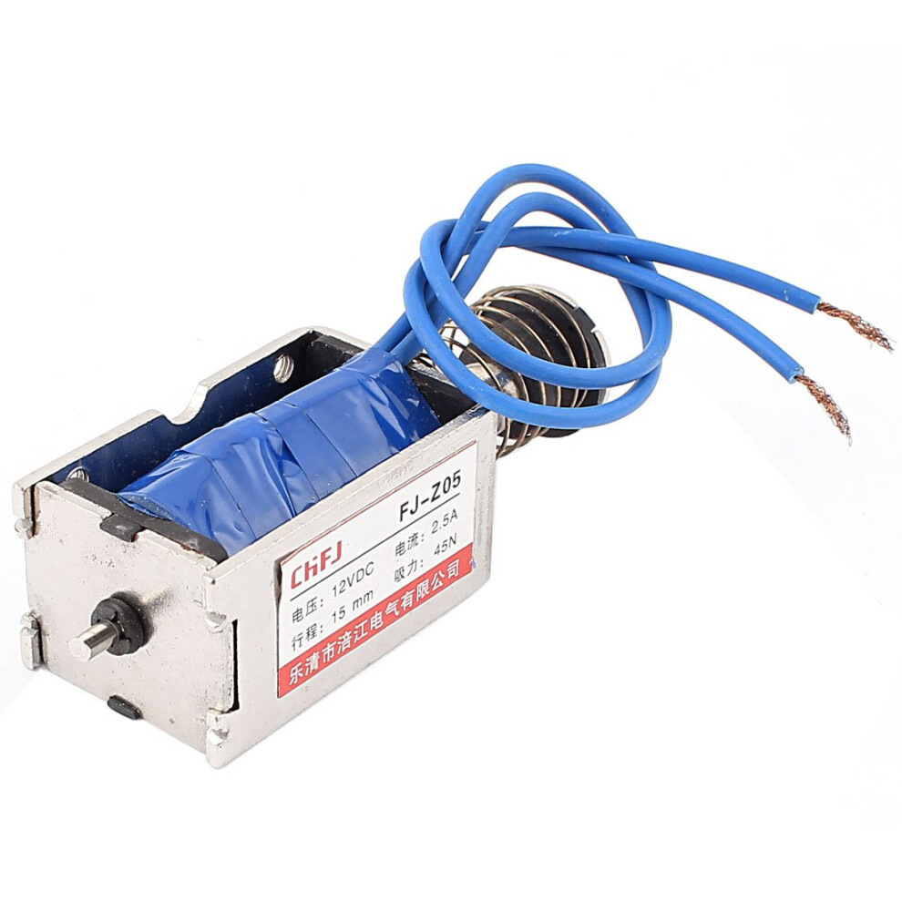 Push Pull Type Dc Electromagnet Solenoid 15Mm 45N 12V 2.5A For Robotics And Automation Applications 6947110210773