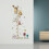 Adhesive Cute Elephant Lion Kids Height Chart Wall 3