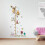 Adhesive Cute Elephant Lion Kids Height Chart Wall 5