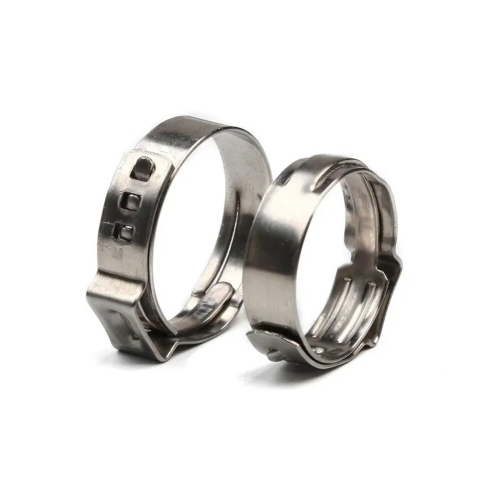 Hose Clamp 25Pcs Stainless Steel Single Ear Stepless 4.7-23.5Mm Hose Clamps For 11.5-14.0Mm Hoses 6947110210834