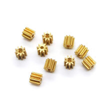 91A Copper Gears 9 Teeth 0.95MM Aperture Compatible with 1MM Motor Gear for Aircraft Pinion 10pcs