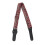 Kit de sangle de guitare : nylon réglable, rouge/gris 8