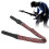 Kit de sangle de guitare : nylon réglable, rouge/gris 15