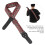 Kit de sangle de guitare : nylon réglable, rouge/gris 12