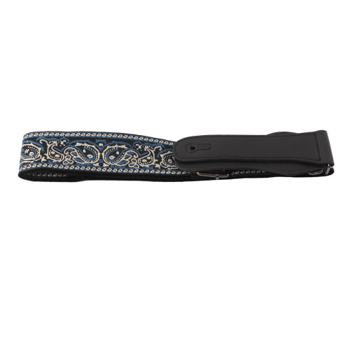 Kit de correa para guitarra ajustable de nylon azul gris