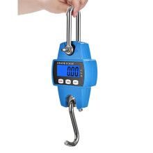 Digital Hanging Scale 660lb Handheld Mini Crane Scale 300Kg with Hooks Accurate Sensors for Farm Fishing Outdoor Use