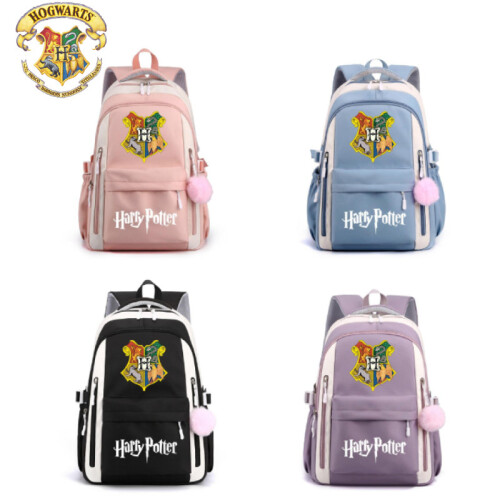 (Blue)Harry Potter Hogwarts Large Capacity Waterproof Backpack Computer Bag Bag School 2