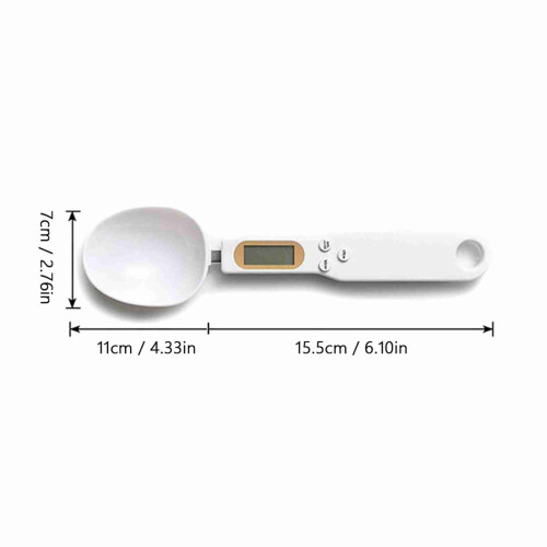 Digital Spoon Scale 0.1g/500g, White, Portable, LCD Display 1