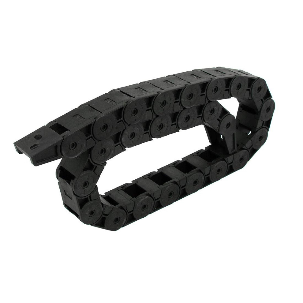 18Mmx18mm Black Nylon Towline Cable Drag Chain Carrier Roller Chain 800Mm Length For Wire Management Systems 6947110211251