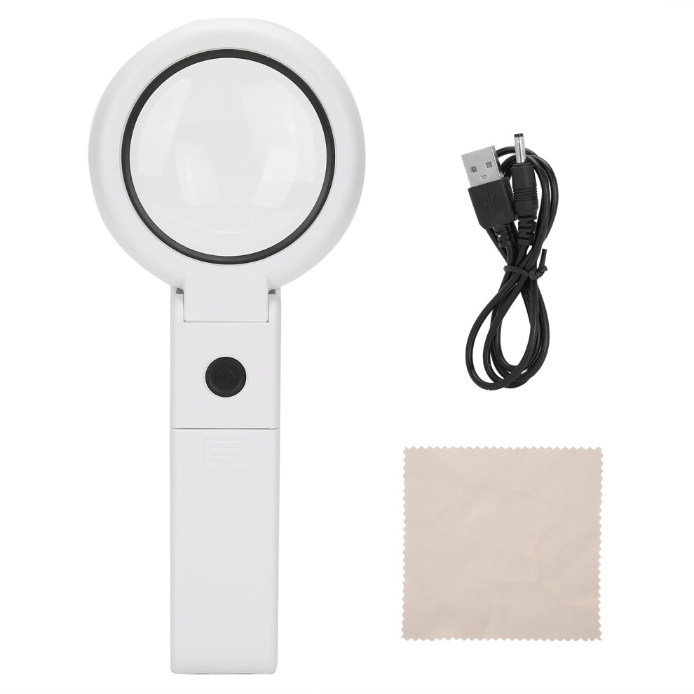 Desktop Handheld LED Magnifier 7X USB Battery