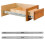 2Pcs/Set 342x17mm Cold Rolled Steel Drawer Rail 11