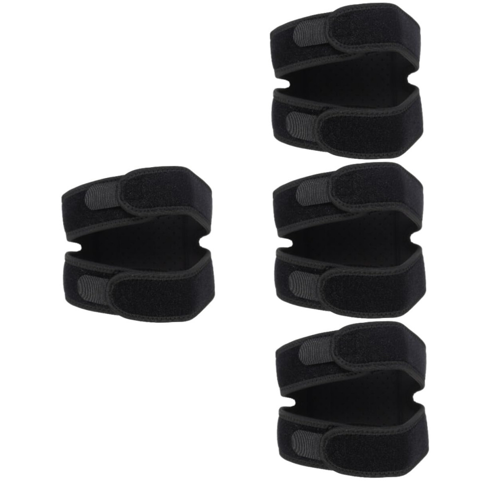 Patella Knee Brace 4pcs Adjustable Comfortable Support Strap Breathable Running Workout Kneepad for Men and Women