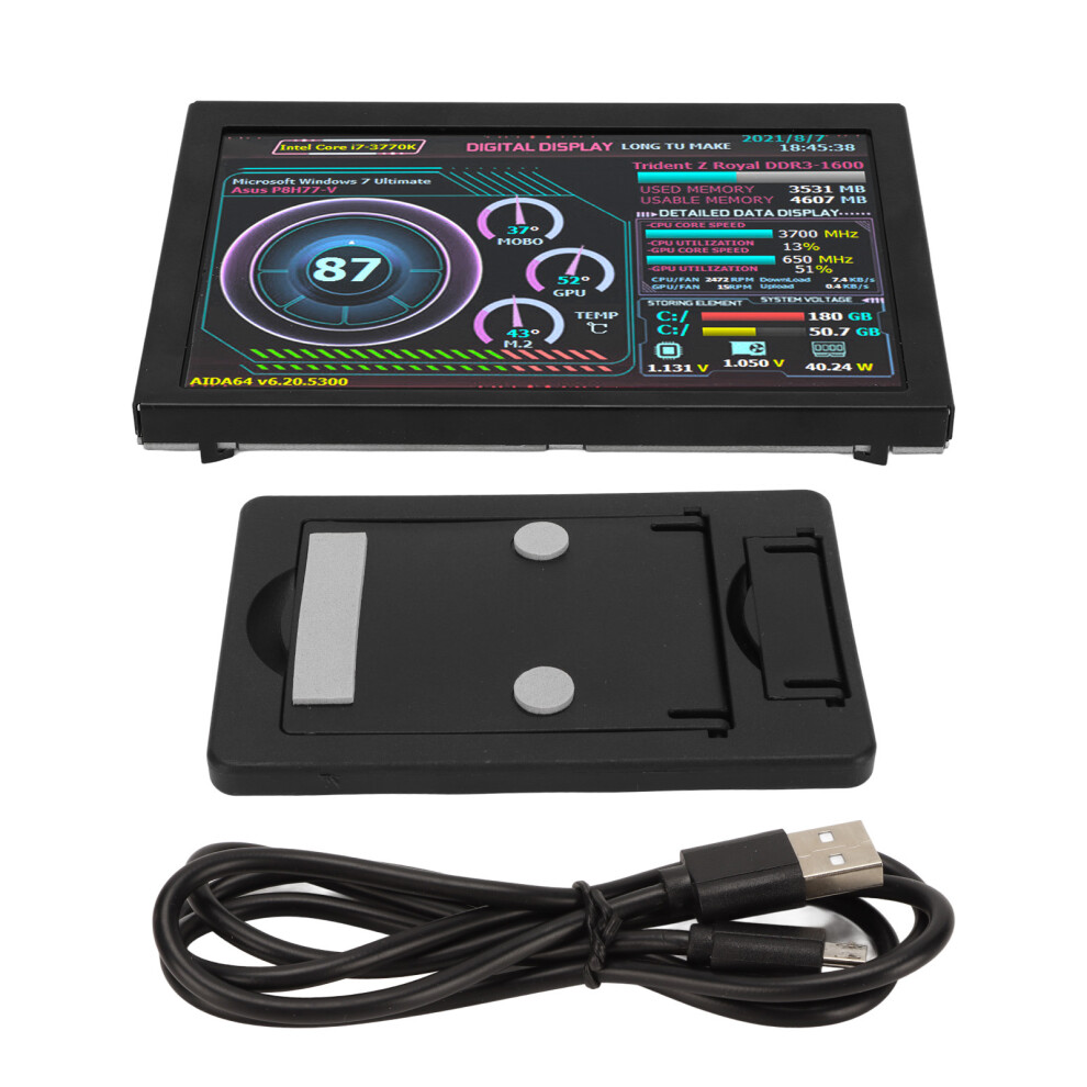5In Computer Temp Monitor Ips Usb Mini Screen Pc 9387669947220