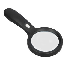 LED-Lupenlinse Schwarz Rund 10x Handlupe mit Licht für Büro, Schule, Outdoor und Zuhause