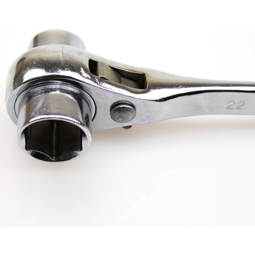 19/22mm Scaffold Podger Ratchet Spanner Socket Wrench Silver Heavy-Duty Adjustable Tool for Construction Use 1