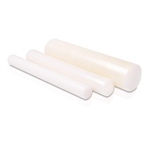 Nylon 6/6 Plastic Round Rod 5/8 Inch Diameter 24 Inch Length White Durable Engineering Material 2