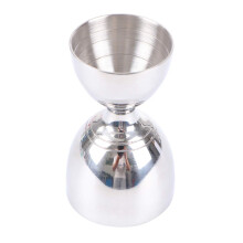 Barware Stainless Steel 2oz/1oz Bell Style Measuring Jigger Tool - Brushed Finish Silver Bar Equipment