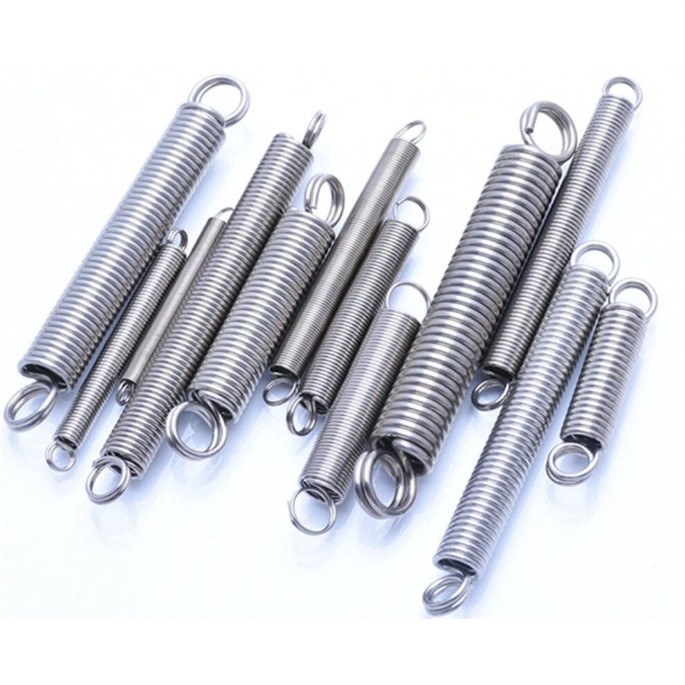 Spring Ring Hook Tension Spring 0.6Mm Wire Diameter 6Mm Outer Diameter 80Mm Length 2Pcs Durable Coil Extension Spring 6482260702599
