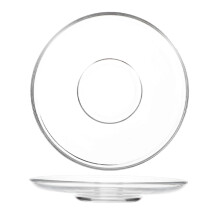 Versatile Glass Plates Set 2pc Mini Tea Cup Saucers for Snacks Appetizers Coffee Portable Elegant Design 4 Inch