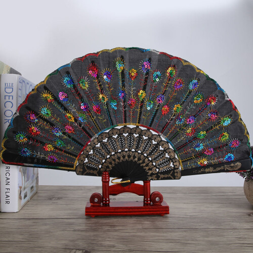 Chinese Fan Decorative Stand Handy Fan Display 1