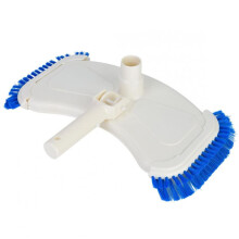 Pool Vacuum Head with Side Brushes for Above-Ground and In-Ground Swimming Pools - Flexible Liner Compatible Cleaning Tool