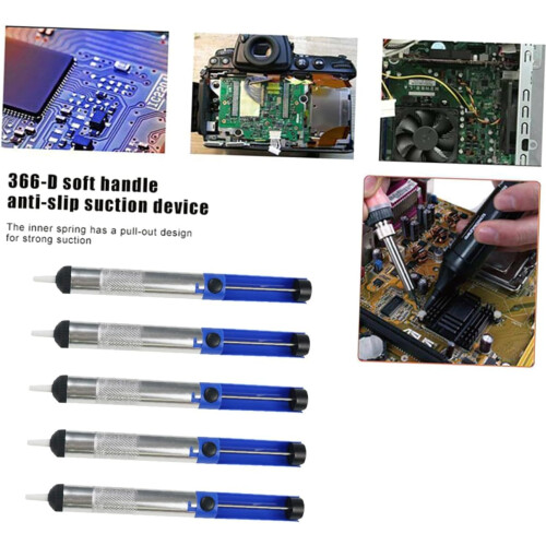 Hand Welding Tools Set 5pcs Including Solder Pump Suction Tool, Tin Pen Desoldering Tool for Electronics Repair 1