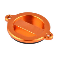 Billet Oil Filter Cover Cap for KTM 450 500 EXC SXF 690 990 1050 1190 1290 SMC Enduro Adventure RC 125 200 390, Orange, Size 5