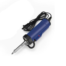 Electric Vacuum Solder Sucker 110V Portable Desoldering Pump Tool, Blue Automatic Suction Iron for Repairing Electronics