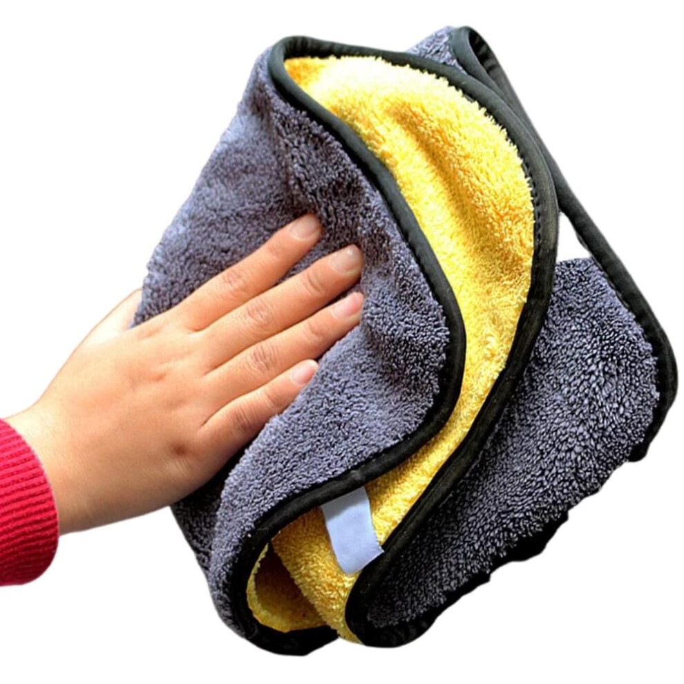 Microfiber Cleaning Towel 30X30cm Super Absorbent Soft Drying Cloth Double Layer For Car Body Washing 6947110212463
