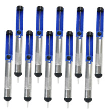 Manual Solder Sucker Desoldering Pump Set of 10, Aluminum Alloy Frame, Right/Left Hand Use, 3.5mm Size