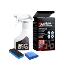 Headlight Rejuvenator Kit, 180ml Car Headlight Cleaner with Towel and Sponge, No Tools Needed for All Vehicles
